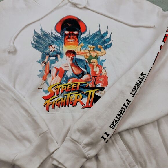VTG Capcom Street Fighter 2 The World Warrior Hoodie Sweatshirt Mens Size Medium - Picture 3 of 8